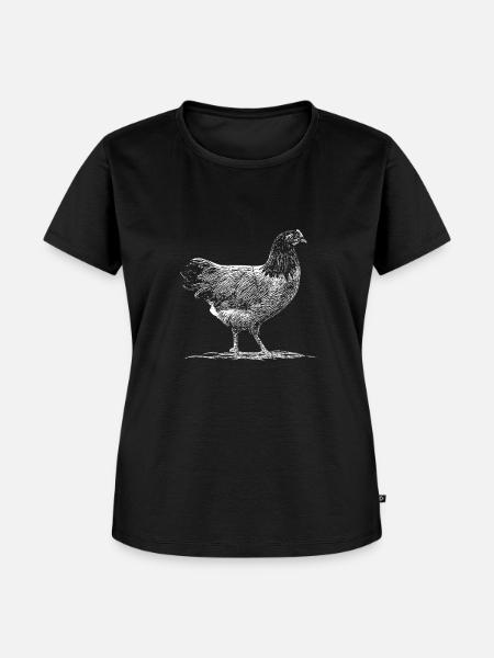 Hühner Vorwerkhuhn - Frauen Premium Bio T-Shirt - Schwarz