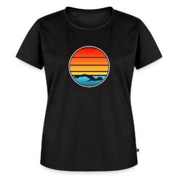 Schwimmer - Frauen Premium Bio T-Shirt - Schwarz - Vorne - Selfina (174cm)