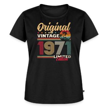 54th Birthday Original Year 1971 - Women's Premium Organic T-shirt - black - Front - Selfina (174cm)