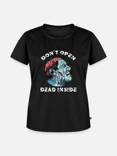 Zombie - Don't Open Dead Inside - Frauen Premium Bio T-Shirt - Schwarz