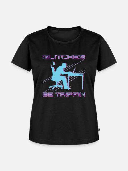 St�rungen sein trippin lustiger Computerprogrammie - Frauen Premium Bio T-Shirt - Schwarz