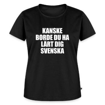 Schwedischer Koch vielleicht hätten Sie Schwedisch - Frauen Premium Bio T-Shirt - Schwarz - Vorne - Selfina (174cm)