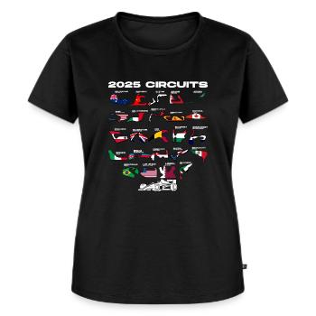 Formelrennen 2025 Rennstrecken Rennwagen Herrenfor - Frauen Premium Bio T-Shirt - Schwarz - Vorne - Selfina (174cm)