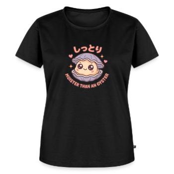 Plus humide que l’adulte d’une huître Vulgaire Rugueux - T-shirt Premium bio Femme - noir - Devant - Selfina (174cm)
