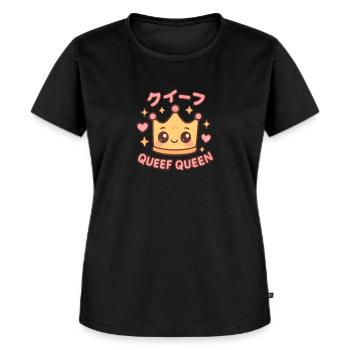 Queef Queen Ladies Vulgar Embarrassing Raunchy - Women's Premium Organic T-shirt - black - Front - Selfina (174cm)