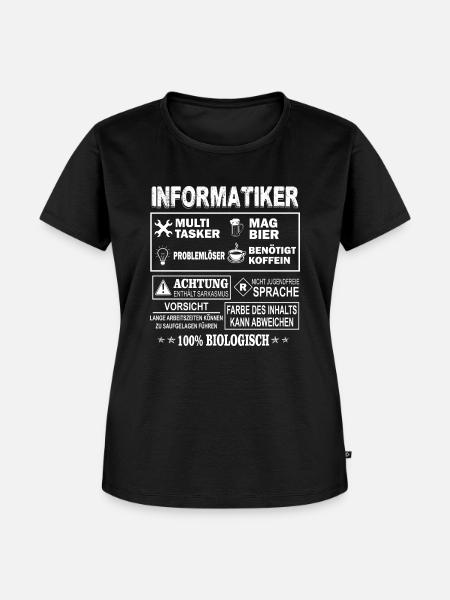 INFORMATIKER Multitasker - Frauen Premium Bio T-Shirt - Schwarz