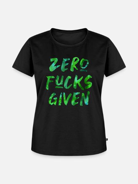 Zero Fucks Given - Frauen Premium Bio T-Shirt - Schwarz