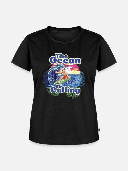 Ocean Design - Frauen Premium Bio T-Shirt - Schwarz