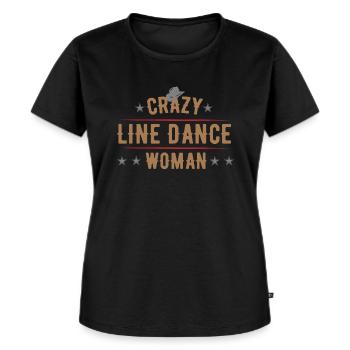 Line Dance, Linedance, Line Dancing, Geschenk - Frauen Premium Bio T-Shirt - Schwarz - Vorne - Selfina (174cm)