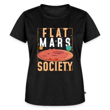 Flat Mars Society - Women's Premium Organic T-shirt - black - Front - Selfina (174cm)