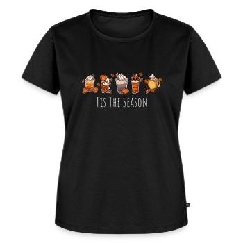 Café Latte Macchiato - T-shirt Premium bio Femme - noir - Devant - Selfina (174cm)
