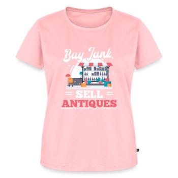 Tauschbörse Basar Kaufen Schrott Verkaufen Antiqui - Frauen Premium Bio T-Shirt - Rosa - Vorne - AI Model Female 172 dark (172cm)