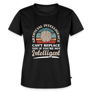 AI Technology Computer Science Software Engineer - Women's Premium Organic T-shirt - black - Front - Selfina (174cm)