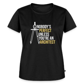 Architecte Idée Cadeau Architecte - T-shirt Premium bio Femme - noir - Devant - Selfina (174cm)