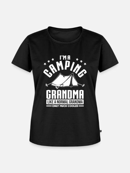 Camping Grandma - Frauen Premium Bio T-Shirt - Schwarz