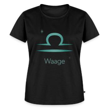 Sternzeichen Waage - Frauen Premium Bio T-Shirt - Schwarz - Vorne - Selfina (174cm)