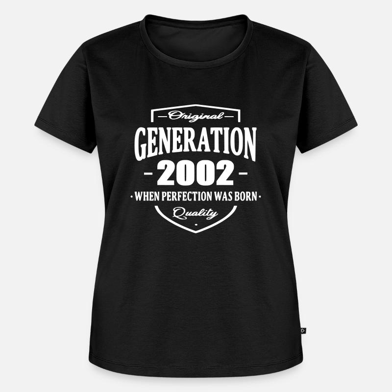 Generation 2002 - Frauen Premium Bio T-Shirt - Schwarz