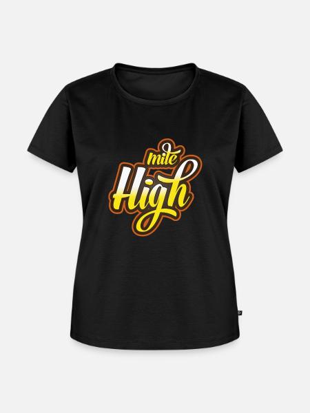 Kanabis mile high - Frauen Premium Bio T-Shirt - Schwarz