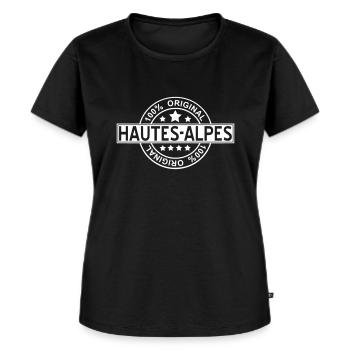 hautes-alpes - T-shirt Premium bio Femme - noir - Devant - Selfina (174cm)