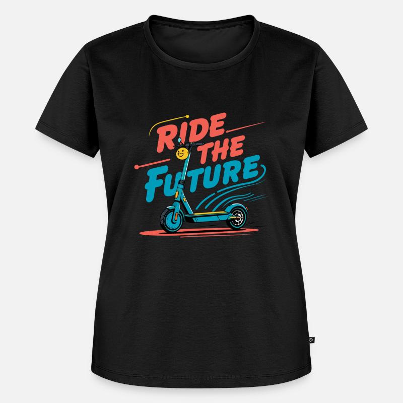 Ride the Future - Stylish E-Scooter Design - Women's Premium Organic T-shirt - black