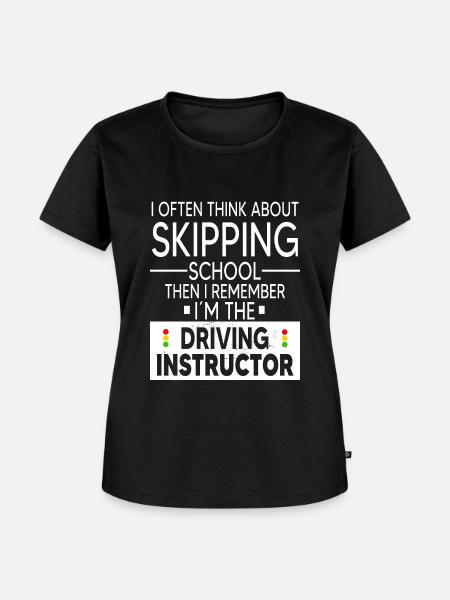 Fahrschule Auto Führerschein Fahrlehrer - Frauen Premium Bio T-Shirt - Schwarz