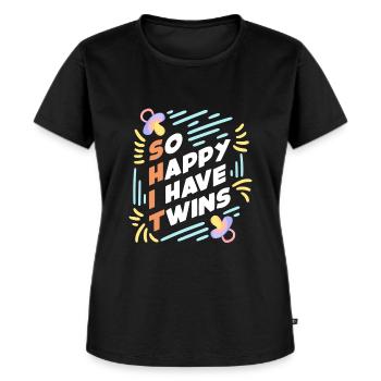 Zwillinge Mama Zwilling Baby Zwillingsmama - Frauen Premium Bio T-Shirt - Schwarz - Vorne - Selfina (174cm)