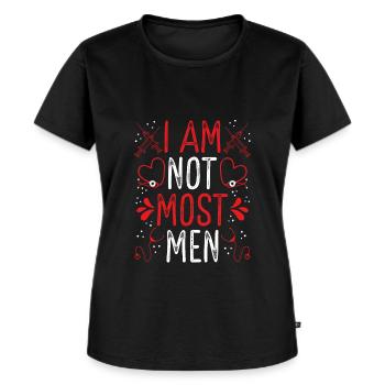 ER sygeplejerske Jeg er ikke de fleste mænd Skadestuesygeplejerske - Premium økologisk T-shirt til kvinder - sort - Foran - Selfina (174cm)