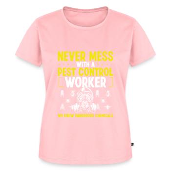 Travailleur de la lutte antiparasitaire Professionnel de la lutte contre les animaux - T-shirt Premium bio Femme - rose - Devant - AI Model Female 172 dark (172cm)