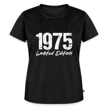 1975 Limited Edition 1975 Jahrgang - Frauen Premium Bio T-Shirt - Schwarz - Vorne - Selfina (174cm)