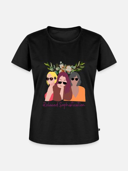 Entspannte Raffinesse - Frauen Premium Bio T-Shirt - Schwarz