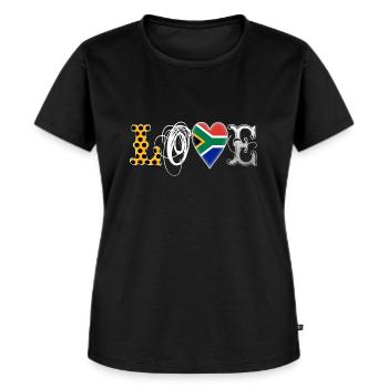 Love South Africa White - Frauen Premium Bio T-Shirt - Schwarz - Vorne - Selfina (174cm)