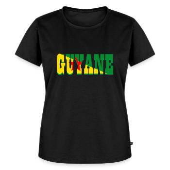 Guyana - Women's Premium Organic T-shirt - black - Front - Selfina (174cm)