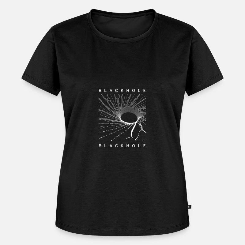 Black hole withe - black hole white - Women's Premium Organic T-shirt - black