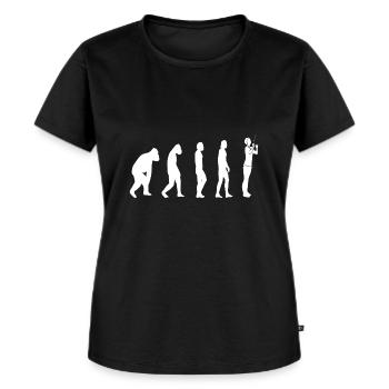 Musiker Dirigenten Music Musik Evolution Band - Frauen Premium Bio T-Shirt - Schwarz - Vorne - Selfina (174cm)