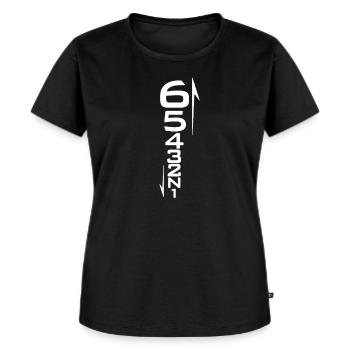 1N23456 Motorrad Speed Adrenalin Tempo Spruch Fun - Frauen Premium Bio T-Shirt - Schwarz - Vorne - Selfina (174cm)