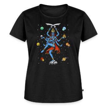 Kali Hindu Göttin - Frauen Premium Bio T-Shirt - Schwarz - Vorne - Selfina (174cm)