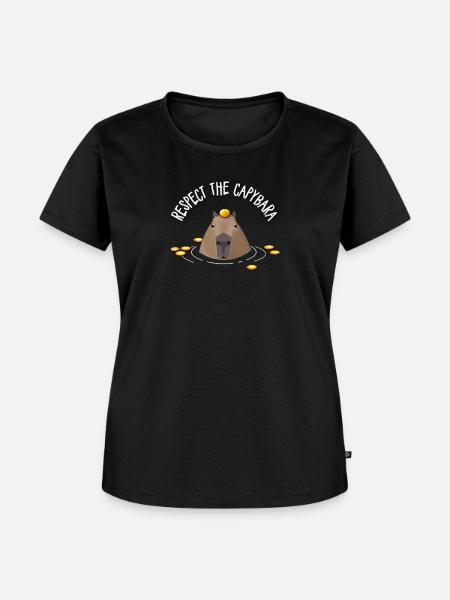 Capybara - Frauen Premium Bio T-Shirt - Schwarz