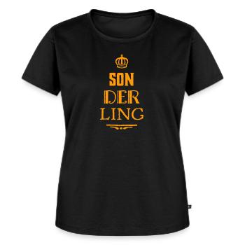 so sieht ein Sonderling aus - Frauen Premium Bio T-Shirt - Schwarz - Vorne - Selfina (174cm)
