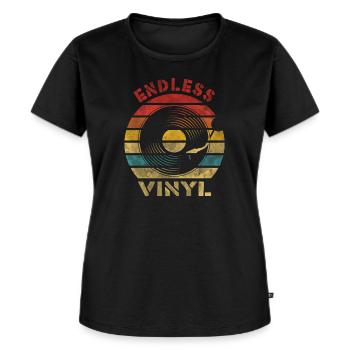 Endless Vinyl Retro Vintage Music - Women's Premium Organic T-shirt - black - Front - Selfina (174cm)