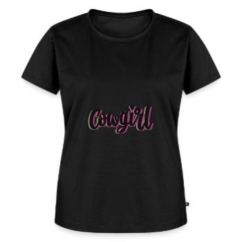 Western Girl - Frauen Premium Bio T-Shirt - Schwarz - Vorne - Selfina (174cm)