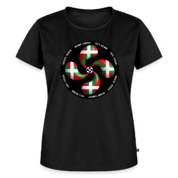 croix_basque_02 - Women's Premium Organic T-shirt - black - Front - Selfina (174cm)