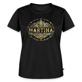 Martina - Women's Premium Organic T-shirt - black - Front - Selfina (174cm)