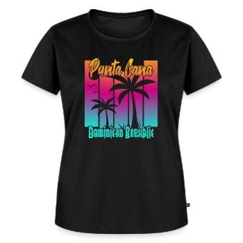 Punta Cana - T-shirt Premium bio Femme - noir - Devant - Selfina (174cm)
