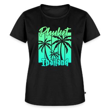 Phuket Thailand Sonnenuntergang - Frauen Premium Bio T-Shirt - Schwarz - Vorne - Selfina (174cm)