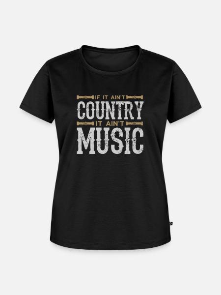 Country Musik - Frauen Premium Bio T-Shirt - Schwarz