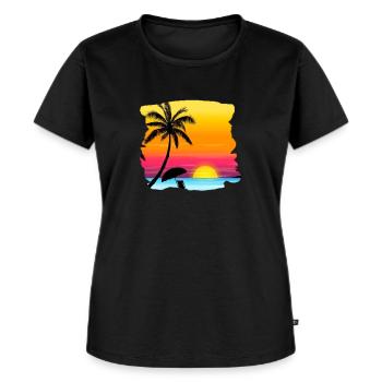 Summer vacation - Women's Premium Organic T-shirt - black - Front - Selfina (174cm)