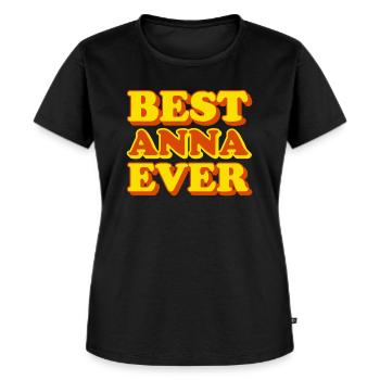 Anna First Name Funny Gift - Women's Premium Organic T-shirt - black - Front - Selfina (174cm)
