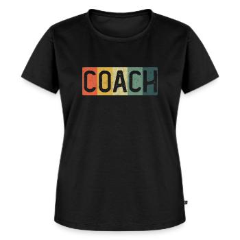 Vintage Coach Gift for Best Coach - Women's Premium Organic T-shirt - black - Front - Selfina (174cm)