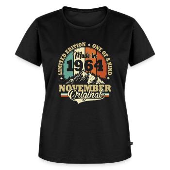 Jahrestag November 1964 Geburtstags Geschenk - Frauen Premium Bio T-Shirt - Schwarz - Vorne - Selfina (174cm)