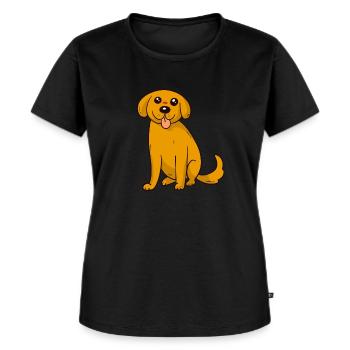 photo de chien mignon sans texte - T-shirt Premium bio Femme - noir - Devant - Selfina (174cm)
